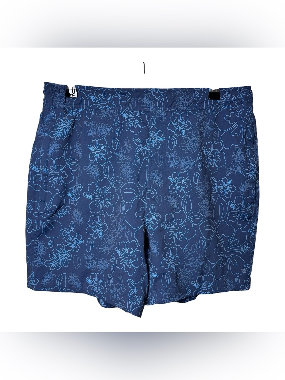 Mack Weldon Swim Trunks Men's Medium Blue Floral Drawstring Lined Pockets Preppy